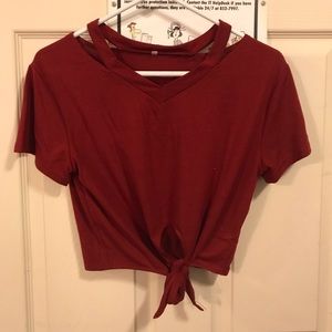 Maroon shirt